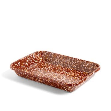 HAY 헤이 HAY Enamel Tray Rect Sprinkle Brown