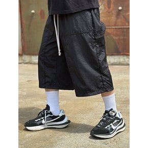 NYLON CARPENTER BERMUDA PANTS (BLACK)