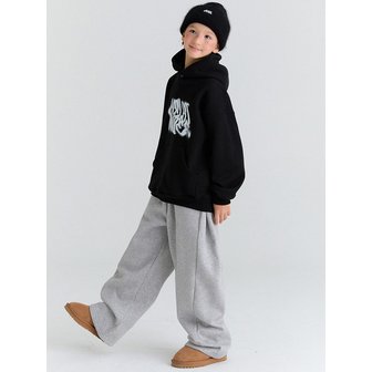 오실롯주니어 [SET] E42 기모 베이직 트위스터 후드 셋업 (블랙/그레이)