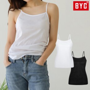 BYC 끈런닝 여성흰런닝 순면 검정나시 기본 편안한 학생런닝