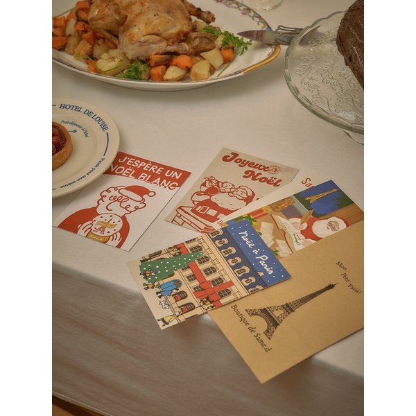 [크리스마스] 프렌치 크리스마스 엽서 - 5종