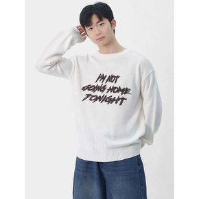남여공용 레터링 루즈핏 니트 SCR211_P417324303