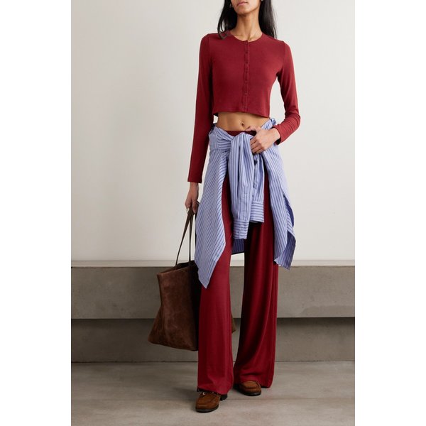 리셋 로렌 크롭 브러시드 스트레치 니트 가디건 46376663162986267