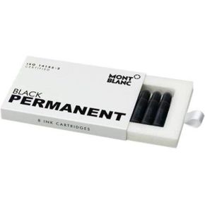 영국 몽블랑 만년필 Montblanc Ink Cart Permanent 블랙 1 Pack = 8CART PF Brand 1710929