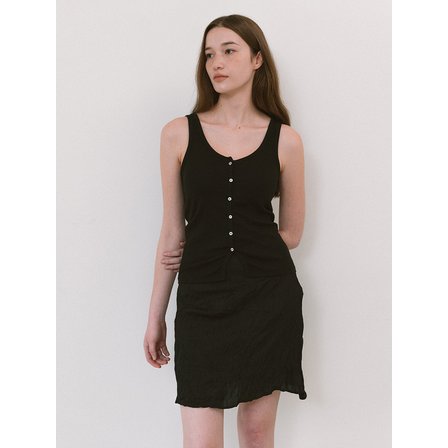 라미네즈 Whole Button Sleeveless - Black