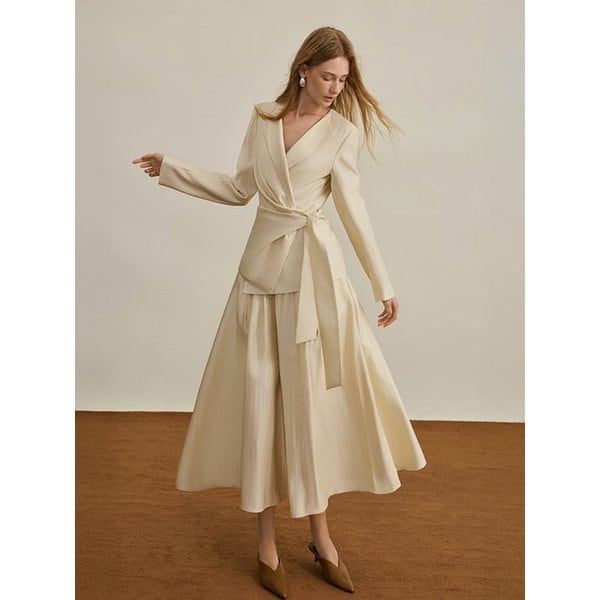 YY_Temperament strap waist skirt