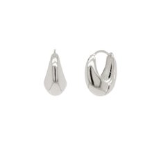 [925 Silver] Basic One Touch Earrings_Medium