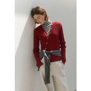 CD-2130)UNBAL SLIM KNIT CARDIGAN