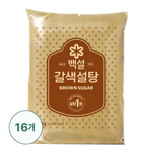 신세계라이브쇼핑 [CJ] [G] 백설 갈색설탕 1kg X 16개