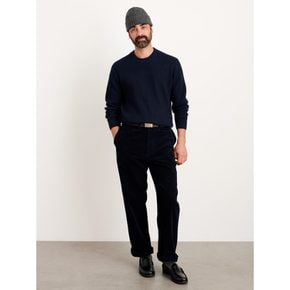 Straight Leg Pants In Corduroy Dark Navy (VV3921AM1R)