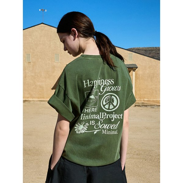 해피그로우 피그먼트 반팔티셔츠 MST169 / 5color M