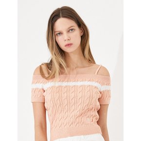 Coloration Off-Shoulder Knitwear_SA4SKNH