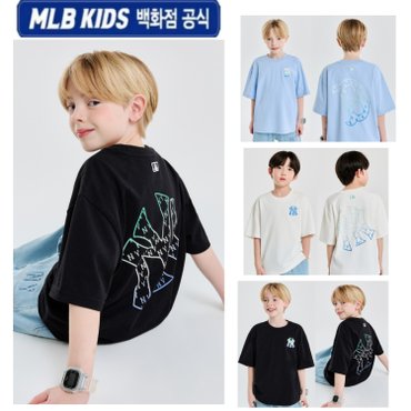 MLB키즈 (백화점공식)클래식 모노그램 그라데이션 빅럭스 티셔츠  7ATSM0453 (3color)