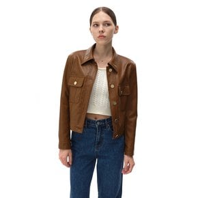 CLASSIC LEATHER JACKET (BROWN)