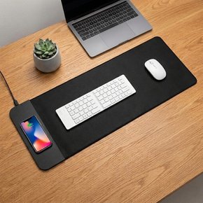 10W 초고속 무선충전 마우스 패드 키보드 노트북 PC 게이밍 장패드 데스크매트