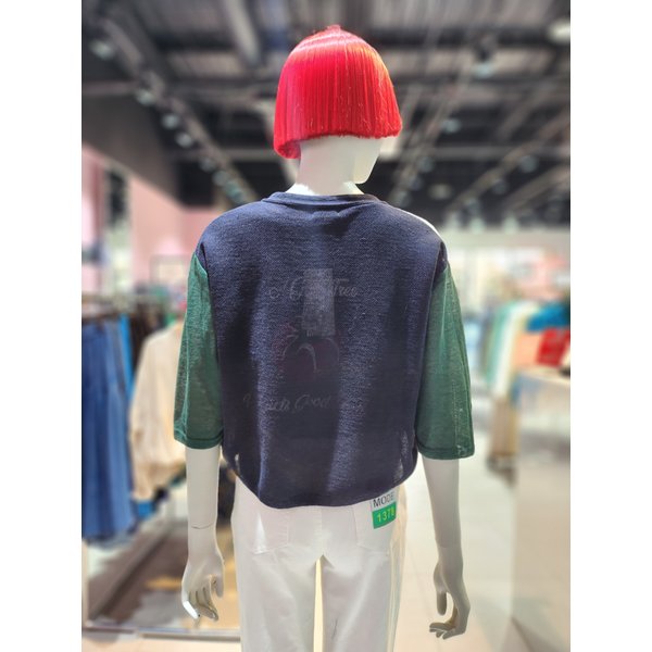 [부산점] 컬러 블럭 린넨 가디건 BAKCB6431N