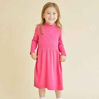 세컨스킨 키즈 리본 스마킹 러플넥 드레스(4-6세) NAYFD5333