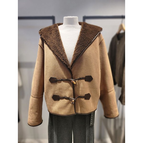 [여주점] 리버시블 후드 무스탕(SALE36461)