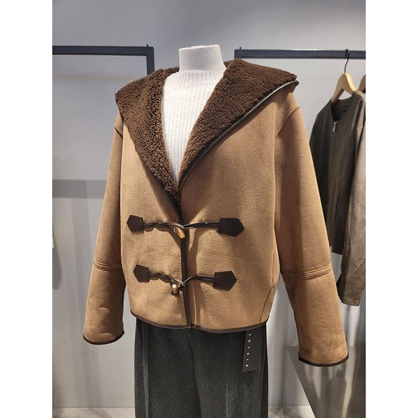 [여주점] 리버시블 후드 무스탕(SALE36461)