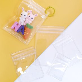 PVC 인형 포카 투명 파우치 악세사리 부자재 (size4)