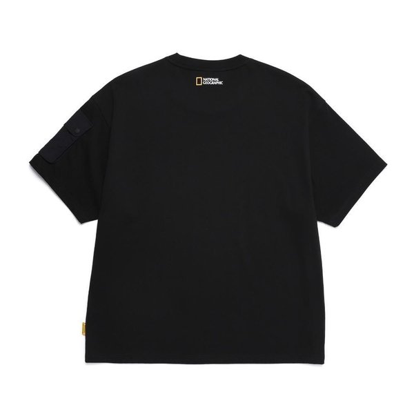 [여주점] N252MTS110 NRN 소매 포켓 세미오버핏 반팔 티셔츠 CARBON BLACK