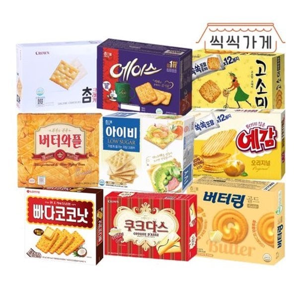 초코없는 담백한 크래커 9종 (고소미 예감 빠다 에이스 버터링 와... - SSG.COM