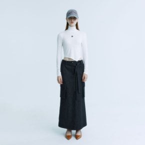 LAC Cargo Denim Skirt_Gray