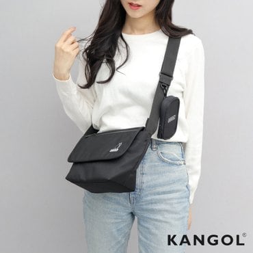 캉골 크로스백 플랩 미니 메신저백 블랙 남성 여성 가방 SNY-035 KANGOL A.M.S.