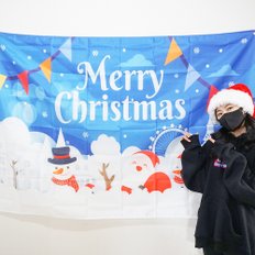 대형 크리스마스 파티 현수막 180X120cm 2.블루