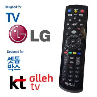 셀러허브 매직on450블랙 LGTV KT올레 셋톱박스 통합리모컨 (S11536309)