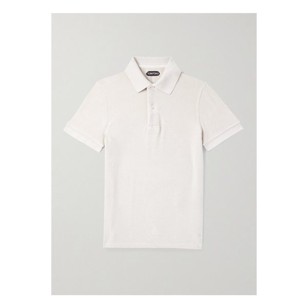 슬림 코튼 블렌드 테리 폴로 셔츠 46376663162880862