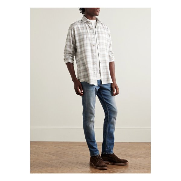 체크 코튼 리오셀 혼방 플란넬 셔츠 뉴트럴 46376663162880470