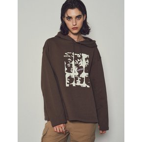 Faces Hoodie_CTT337(Brown)