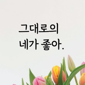 디자인황소 감성문구 레터링 스티커 명언 좋은글귀 11 그대로의네가좋아