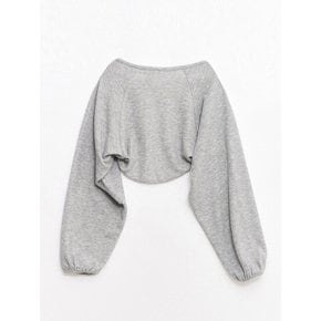 Puff Sleeves Cushion Bolero Melange gray