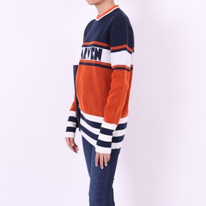 까르벵 로고 리벳 스웨터 8607PU022 오렌지 CARVEN RIBBED LOGO SWEATER