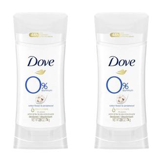 도브 [해외직구] Dove 도브 0% 알루미늄 코튼 플라워 앤 샌달우드 데오드란트 74g 2팩