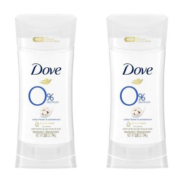 도브 [해외직구] Dove 도브 0% 알루미늄 코튼 플라워 앤 샌달우드 데오드란트 74g 2팩