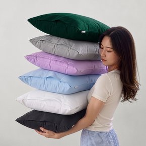 [딥그린 출시][1+1] 부드러운 클래식 순면 40수 홑겹 자루형 베개커버 50x70 6컬러