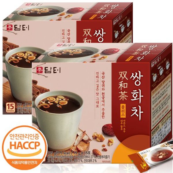 담터 쌍화차 플러스 15T+15T /궁중차/한방차/건강차/고형차/분말/스틱/가루 - SSG.COM