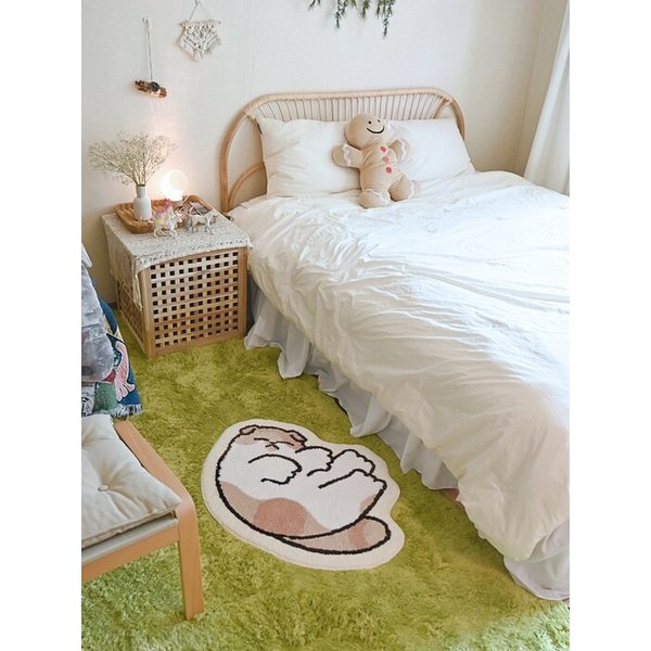 비아01 x미야오타운 어도러블 낮잠 고양이 발매트 러그