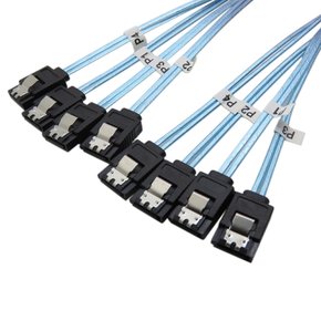 CABLEDECONN SATA SATA to SATA 6Gbps 7Pin PC 1M 케이블 남성 남성 데이터 케이블 4개 세트