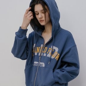 Lettering hoodie zip-up [TISP05LT09]_Blue