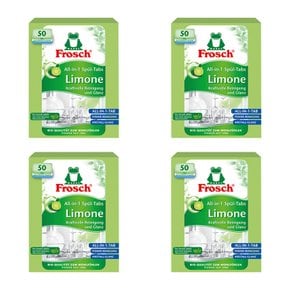 Frosch 프로그 식기세척기 올인원 세제 50개입 4팩 Dishwasher tabs Limone All in 1