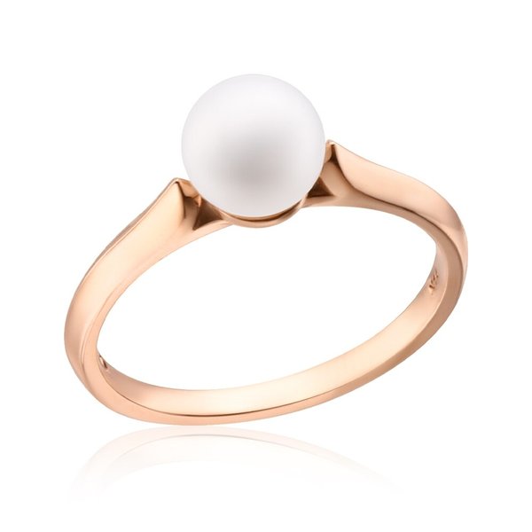 [비앤비골드] 14K 심플 볼륨 6.5mm 담수진주 반지 RSS21293