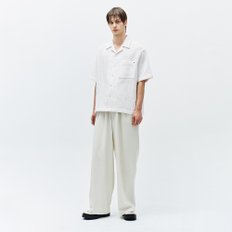 크로셰 오픈카라 하프 셔츠 화이트 ZH3SH311WH