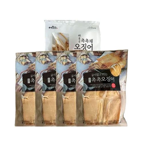 어부예찬 국내산 촉촉오징어 왕특대 8미(2미X4봉)+오징어채 1봉(50g)..[36125140]