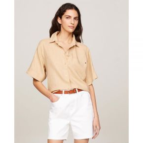 5218257 Tommy Hilfiger Linen Relaxed Fit SS Shirt - Harvest Wheat