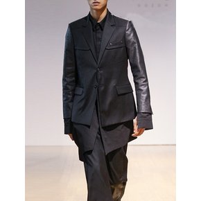 BLACK UNBALANCED SHIRTS
