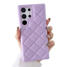 갤럭시 S24 플러스 케이스 엠보싱 퀄팅 가죽 쿠션 레더 파스텔 예쁜 귀여운 핸드폰 휴대폰 케이